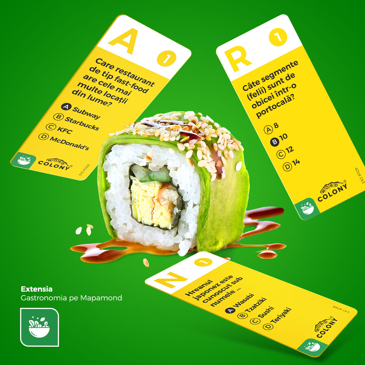 Extensia Word Colony Gastronomia pe Mapamond